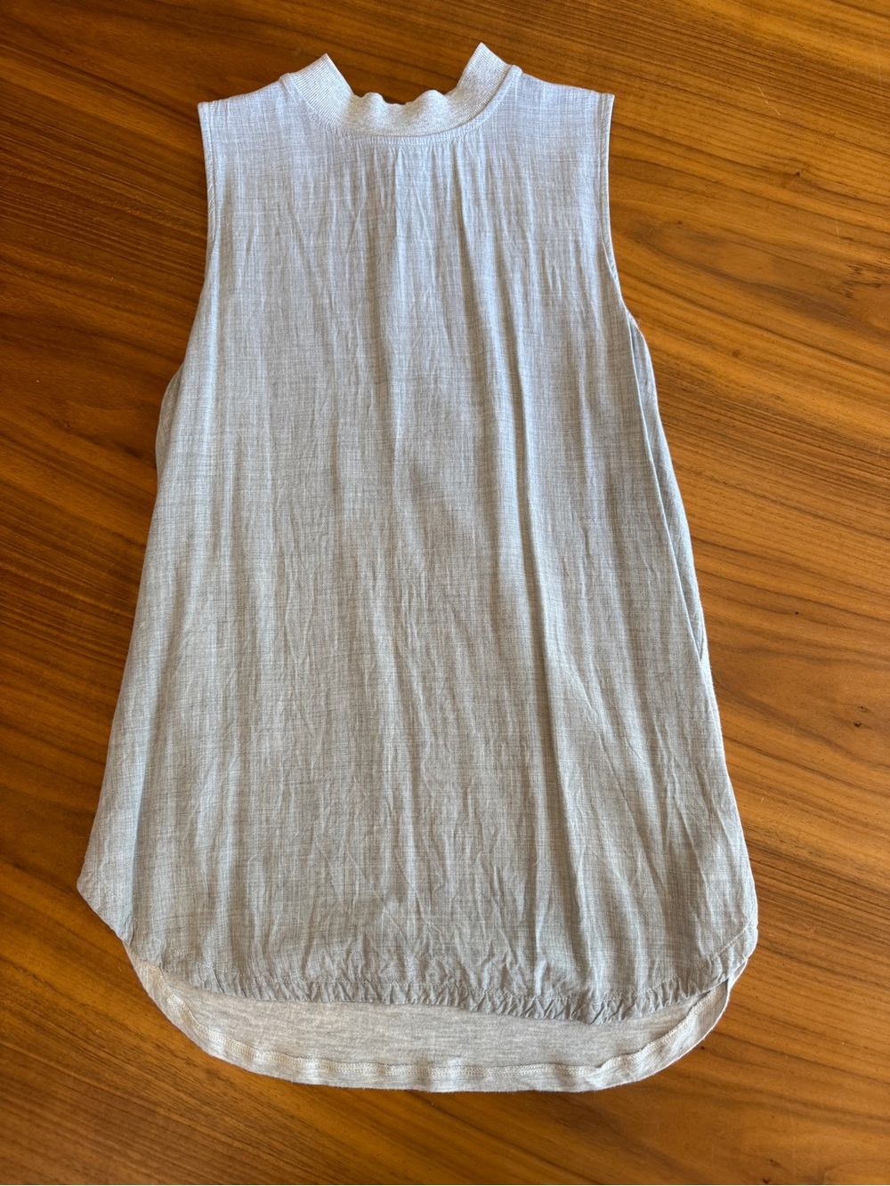 LOFT Light Gray Sleeveless Mock Neck Tank Top